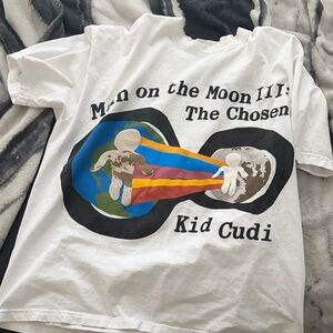 Cactus Plant Flea Market White Graphic Tee with Multicolor Astronaut Print